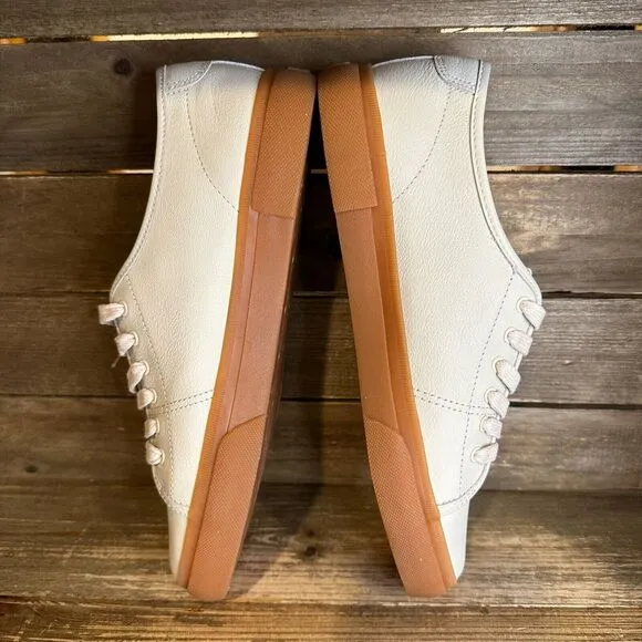 New NWOB Womens Frye‎ Gia Low Lace Ivory Leather Casual Shoes Sneakers Size 8 M