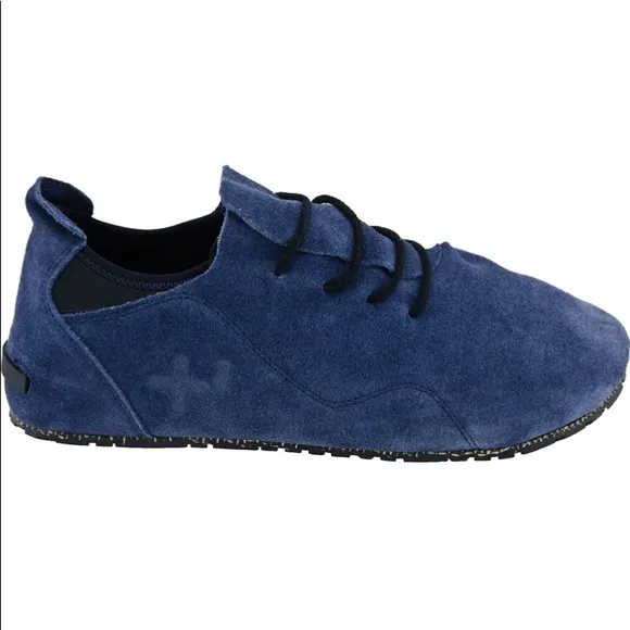 NEW! OeTZ 3300 SUPERSLICK Suede Leather Lace-up Shoes Size 45/12 Mens Navy Blue