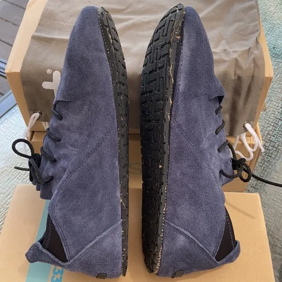 NEW! OeTZ 3300 SUPERSLICK Suede Leather Lace-up Shoes Size 45/12 Mens Navy Blue