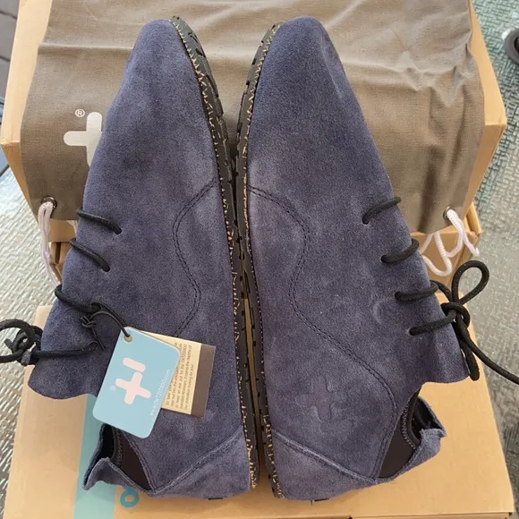 NEW! OeTZ 3300 SUPERSLICK Suede Leather Lace-up Shoes Size 45/12 Mens Navy Blue