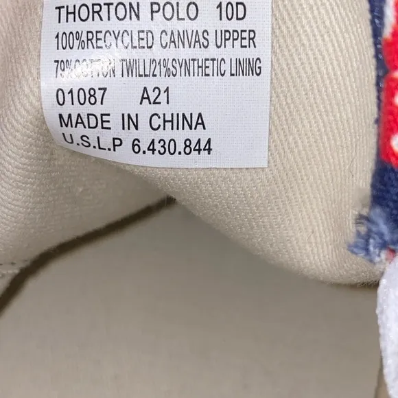NEW Polo Ralph Lauren Thornton Tropical Motif Low Top Canvas Sneakers Men 10