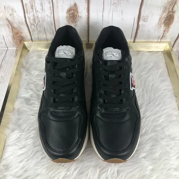 New Polo Ralph Lauren Trackster 100 Leather Sneakers