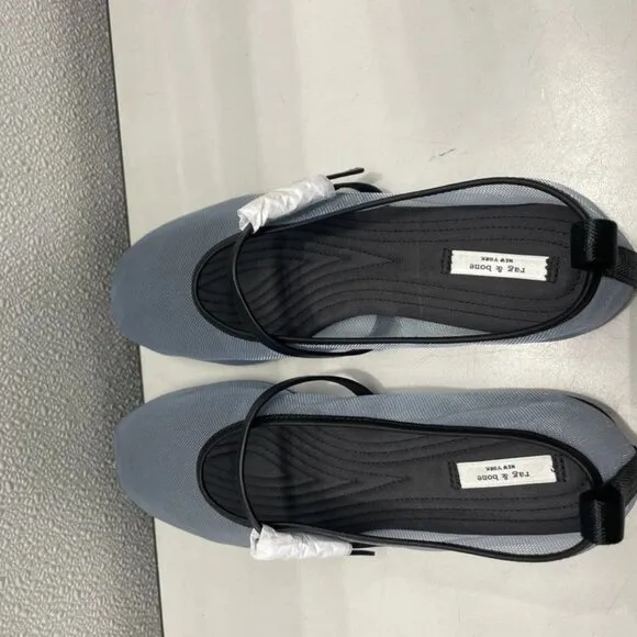 NEW RAG &amp; BONE Women's Spire Mary Jane Ballerina Flats – Size 9 – Ice Blue – NWB