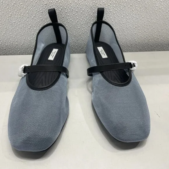NEW RAG &amp; BONE Women's Spire Mary Jane Ballerina Flats – Size 9 – Ice Blue – NWB