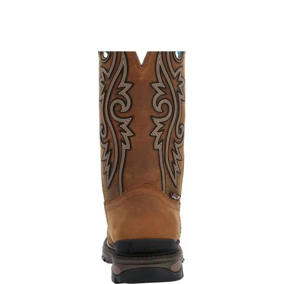 NEW ROCKY men's carbon-toe waterproof dri-freeze carbon 6 work boot in tan