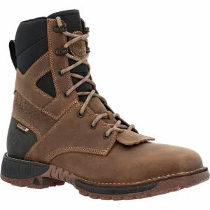 NEW ROCKY men's comp-toe rocky hi-wire waterproof western work boot in earth