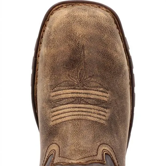 NEW ROCKY men's legacy 32 waterproof pull-on work western boot in distressed bro