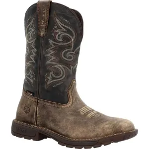 NEW ROCKY men's legacy 32 waterproof pull-on work western boot in distressed bro