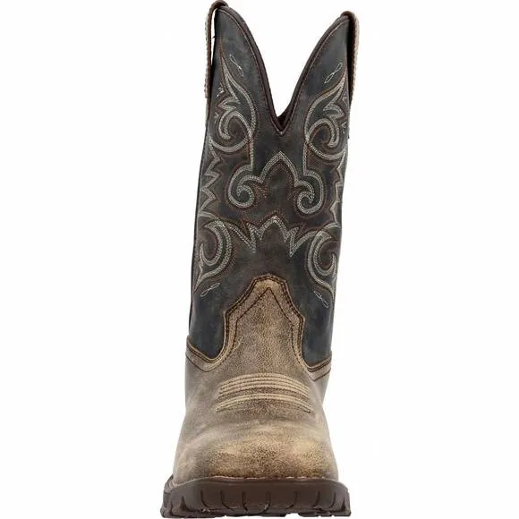 NEW ROCKY men's legacy 32 waterproof pull-on work western boot in distressed bro