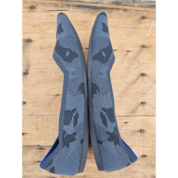New Rothy's Gray Camo Point Flats Womens 11 Shoes Camoflage
