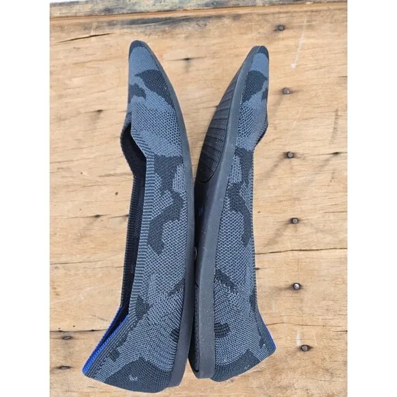 New Rothy's Gray Camo Point Flats Womens 11 Shoes Camoflage