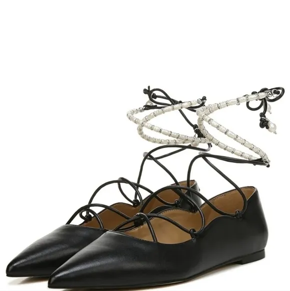 NEW Sam Edelman Womens Winslet Black Ballet Flats Shoes Sz 6