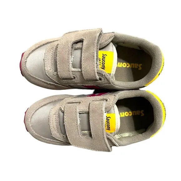 NEW Saucony 10M Taupe / Burgundy Jazz Sneakers