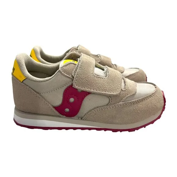 NEW Saucony 10M Taupe / Burgundy Jazz Sneakers