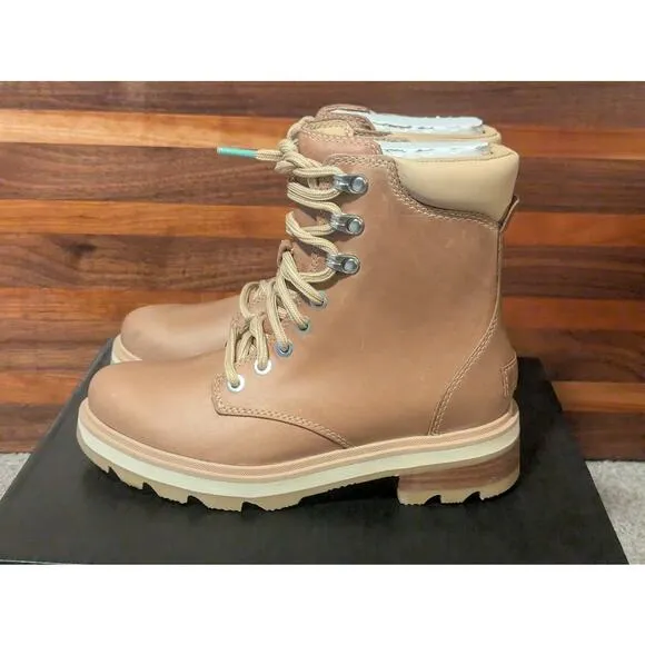 NEW Sorel Women's Lennox Lace Up Waterproof Ceramic Canoe Hiking Boots 6 NIB