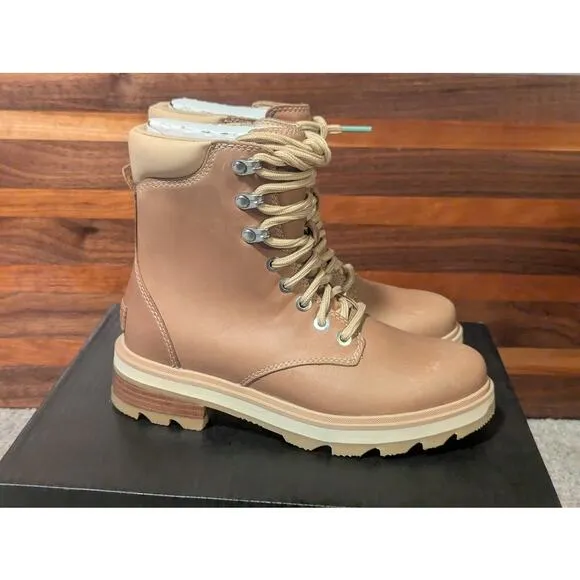 NEW Sorel Women's Lennox Lace Up Waterproof Ceramic Canoe Hiking Boots 6 NIB