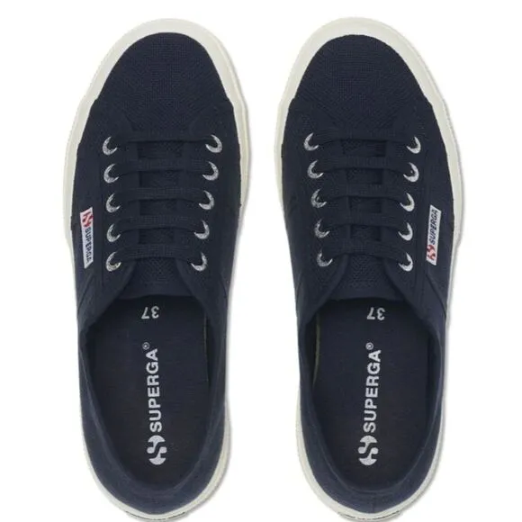 New SUPERGA 2750 Cotu Classic Sneakers black white casual Avorio tennis shoes 5