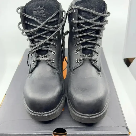NEW Timberland PRO Sawhorse 6&quot; Composite Safety Toe Work Boots Black Mens Size 7