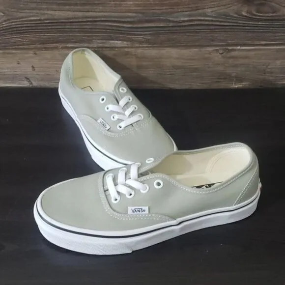 New Vans Authentic Canvas Grey Green Sneakers