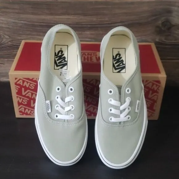 New Vans Authentic Canvas Grey Green Sneakers
