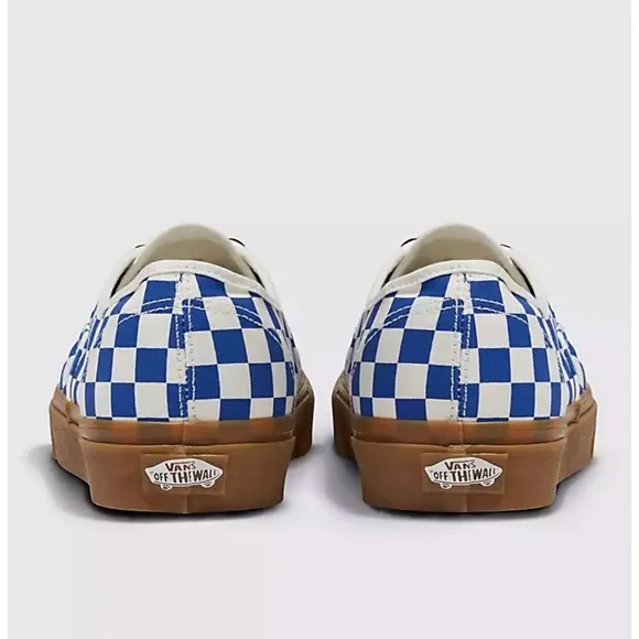 NEW Vans Authentic Checkerboard Blue/White Sneakers Men’s Size 6.5