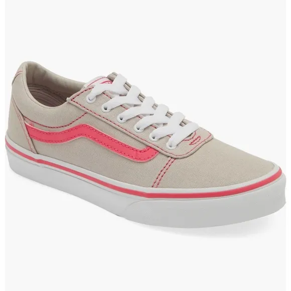 New Vans Kids' Ward Sneakers, Size 13, 2, 3 POP STITCH GRAY/ HONEYSUCKLE