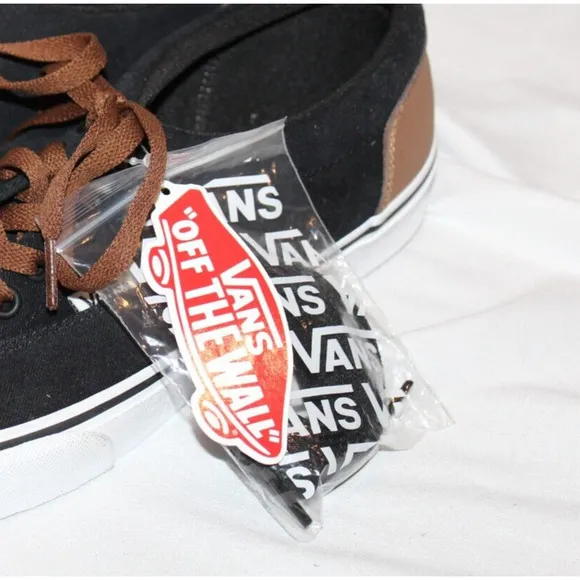 New VANS‎ Men's Casual Sneakers Black Grey Canvas Doheny Black Brown Sz 8.5