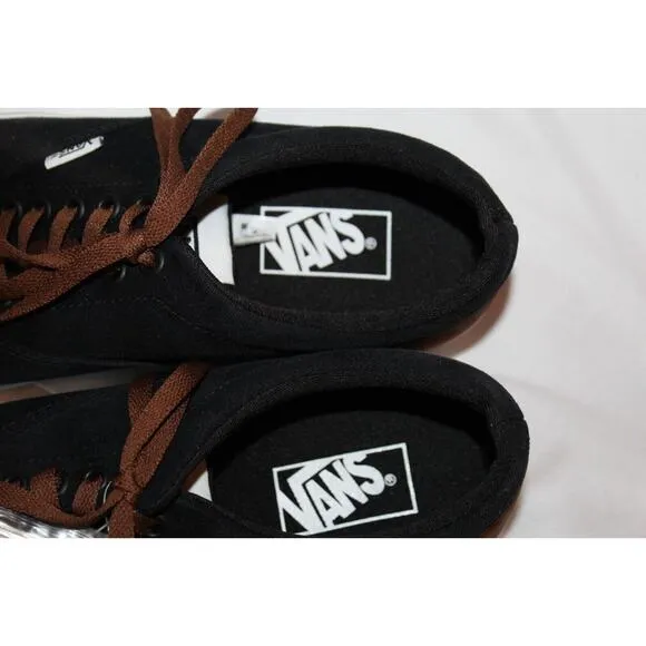 New VANS‎ Men's Casual Sneakers Black Grey Canvas Doheny Black Brown Sz 8.5