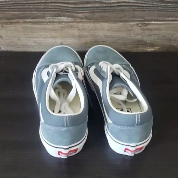 New Vans Old Skool Color Theory Stormy Weather Gray Blue Sneakers