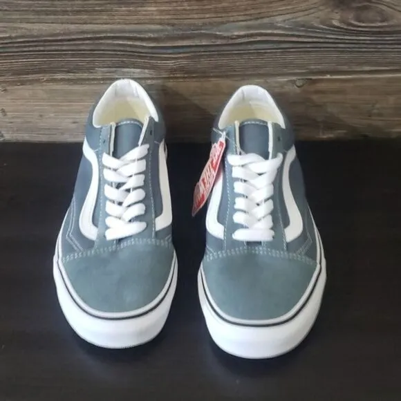 New Vans Old Skool Color Theory Stormy Weather Gray Blue Sneakers