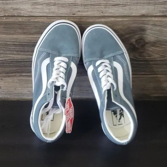 New Vans Old Skool Color Theory Stormy Weather Gray Blue Sneakers
