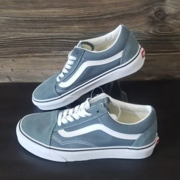 New Vans Old Skool Color Theory Stormy Weather Gray Blue Sneakers