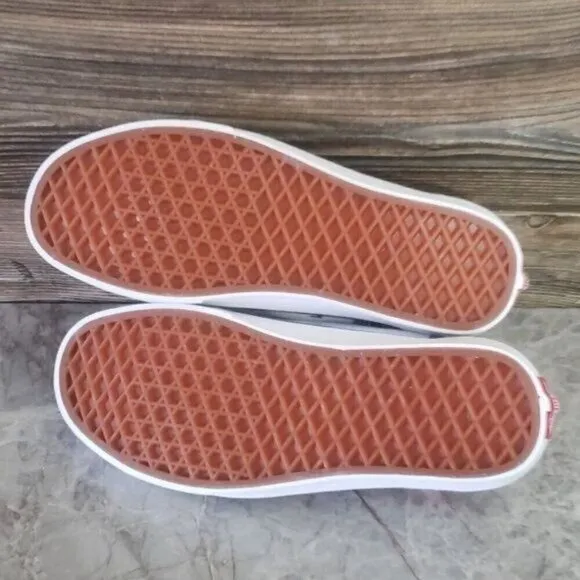 New Vans Old Skool Logo White Blue Red Sneakers