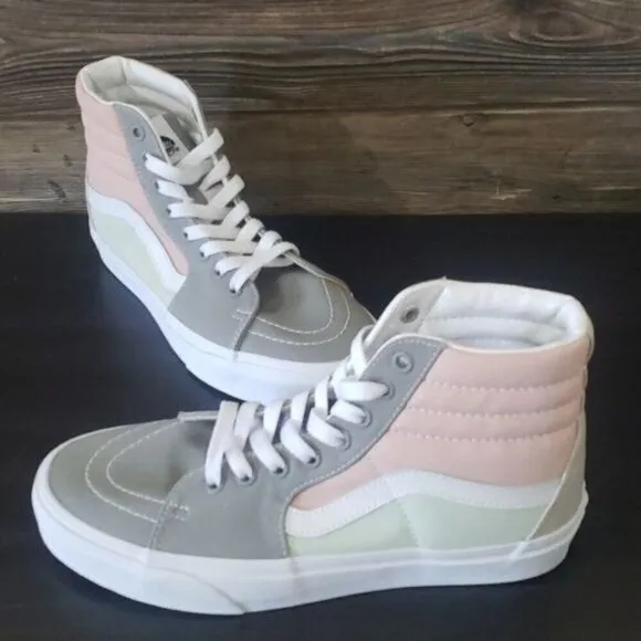 New Vans Sk8 Hi Pastel Multi Color Block High Top Sneakers