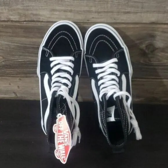 New Vans Sk8 Hi Sentry Black White Platform Sneakers