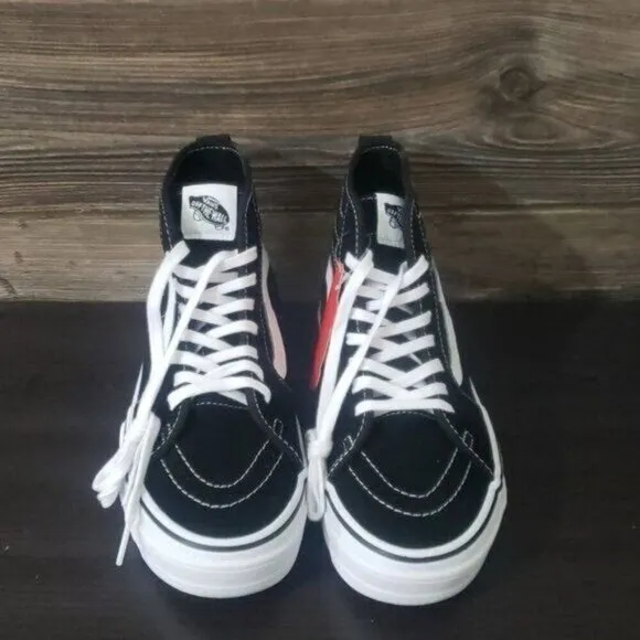 New Vans Sk8 Hi Sentry Black White Platform Sneakers