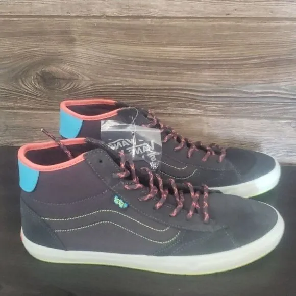 New Vans The Lizzie Translucent Gray Multi Mid Sneakers