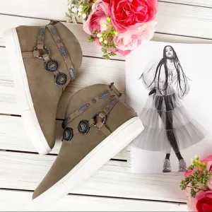 NEW Very Volatile Menloh Taupe Boho Sneakers 7