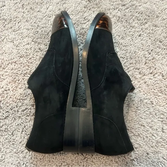 New Vionic Jayla Tortoise Suede Flats with Tortoise-shell Accent Shoes Sz 7.5