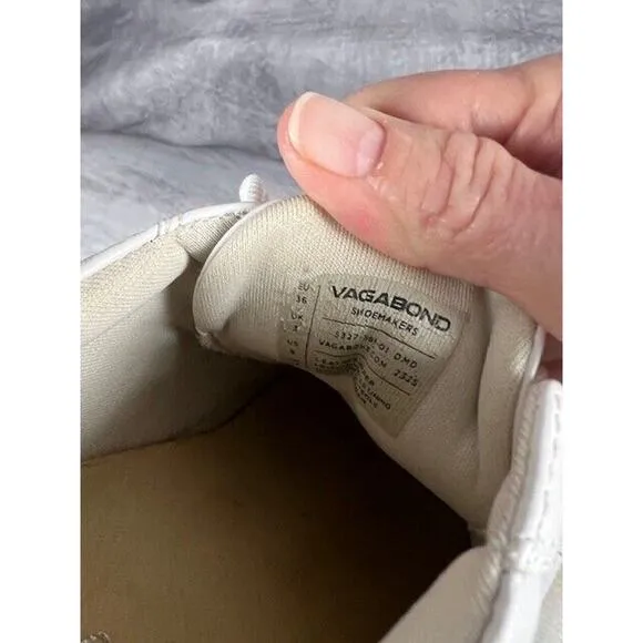 New Womens Vagabond Zoe White Leather Casual Platform Sneakers Shoes Size 6 M
