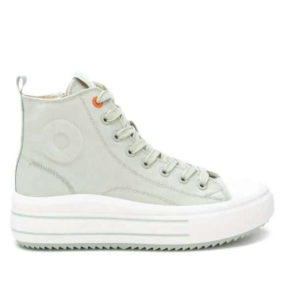 NEW XTI women's high top canvas sneakers in aqua