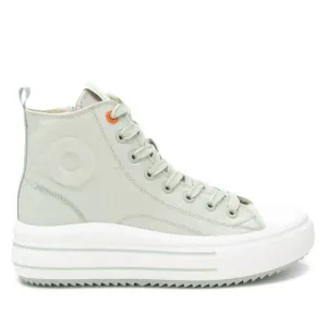 NEW XTI women's high top canvas sneakers in aqua