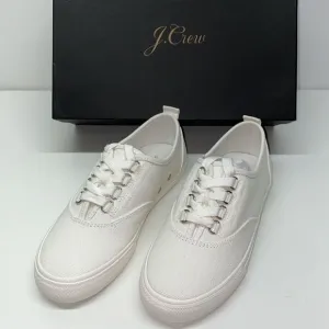NEW J.Crew RECYCLED CANVAS SNEAKERS  SZ 6.5 ivory