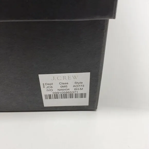 NEW J.Crew RECYCLED CANVAS SNEAKERS  SZ 6.5 ivory