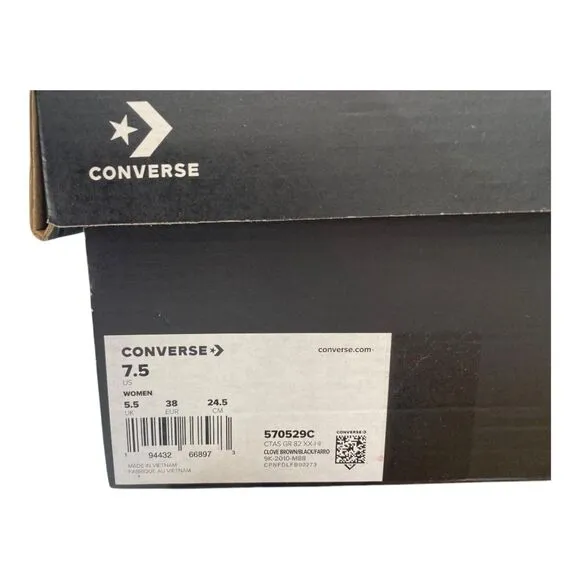 NIB Converse GR82 Boots Clove Camel Brown Leather Chunky Heel Lugged Sole 7.5