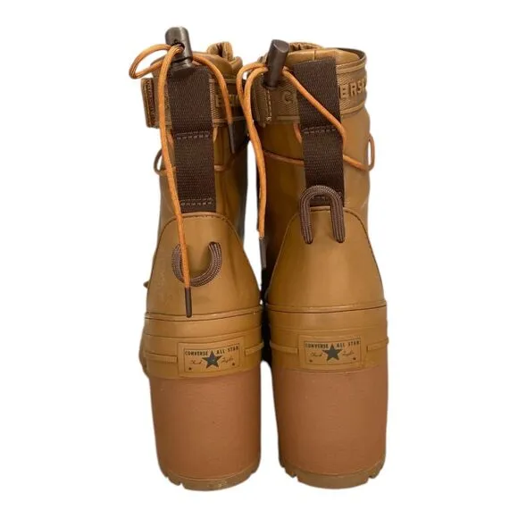 NIB Converse GR82 Boots Clove Camel Brown Leather Chunky Heel Lugged Sole 7.5