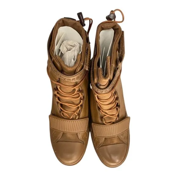 NIB Converse GR82 Boots Clove Camel Brown Leather Chunky Heel Lugged Sole 7.5