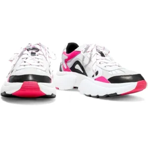 NIB MAJE Faster Leather Suede Mesh White Chunky Sole Dad Run Sneakers sz 41