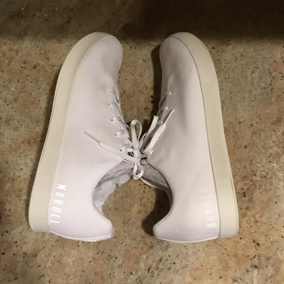 NIB NOBULL Men’s Canvas Trainer Low Sneakers White Ivory