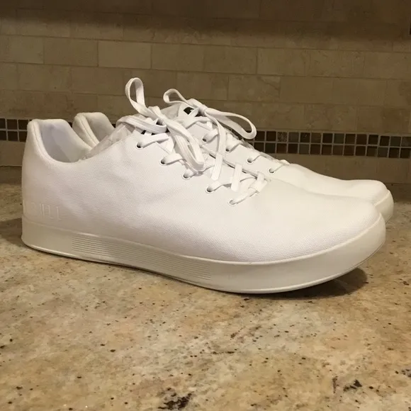 NIB NOBULL Men’s Canvas Trainer Low Sneakers White Ivory